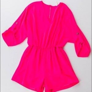 Plus Size Hot Pink Romper